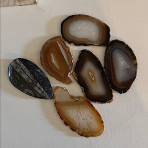 Set of Natural Agate Slices